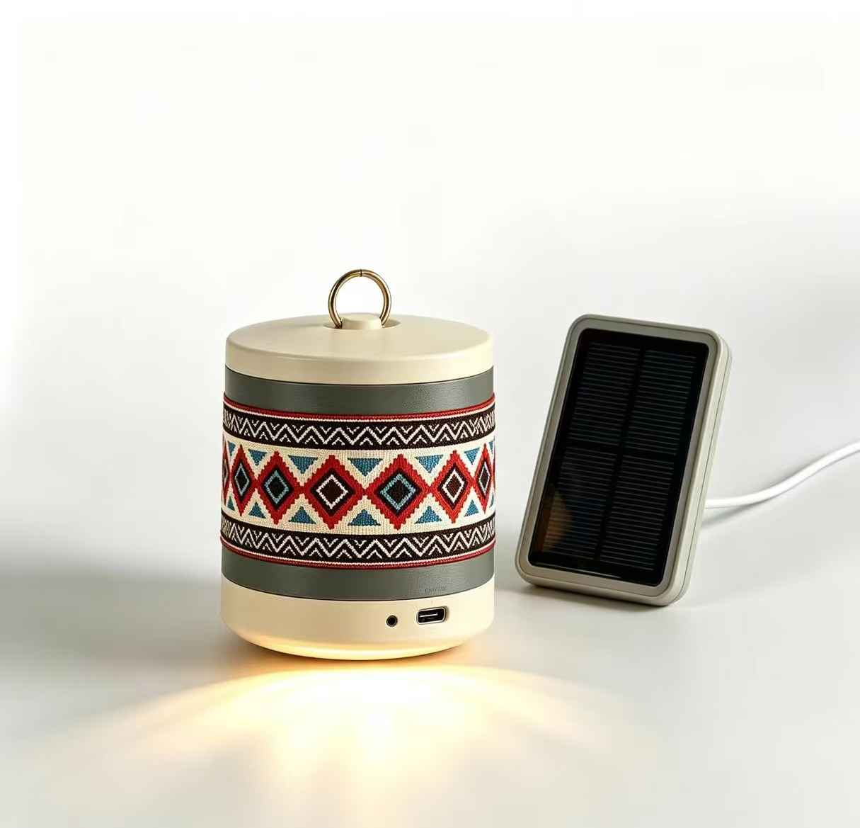 A Kenyan family enjoying warm solar light at home after sunset